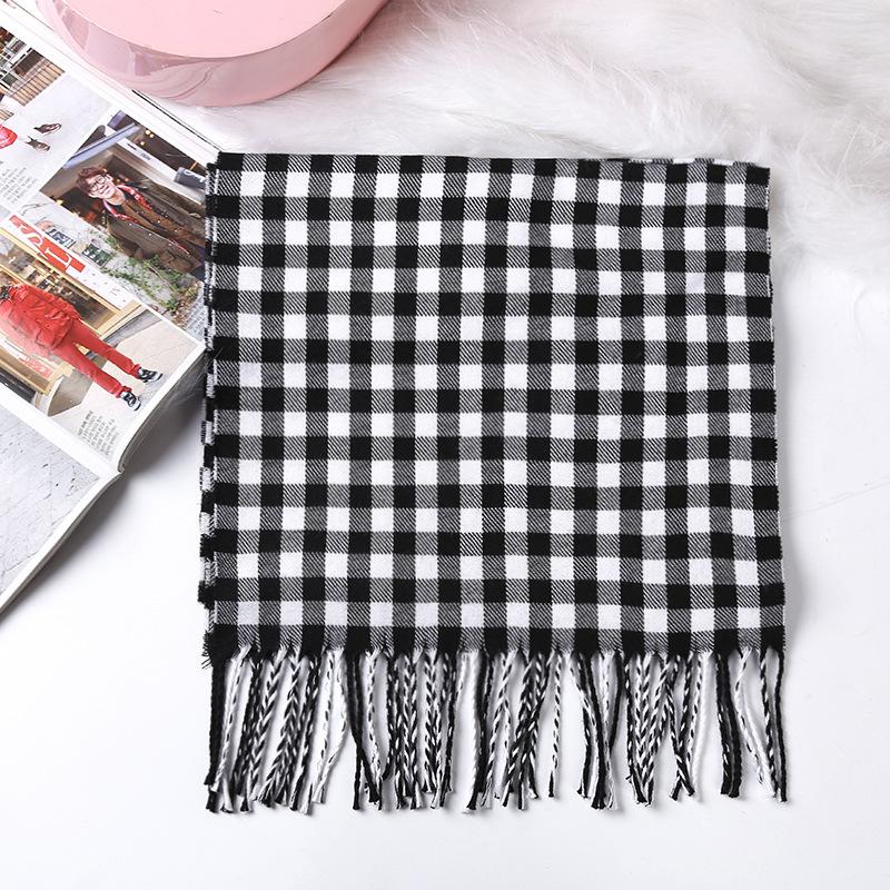 Fashion British Plaid Cashmere Scarf Children'S Autumn And Winter Men'S Couple Warm Shawl Scarf