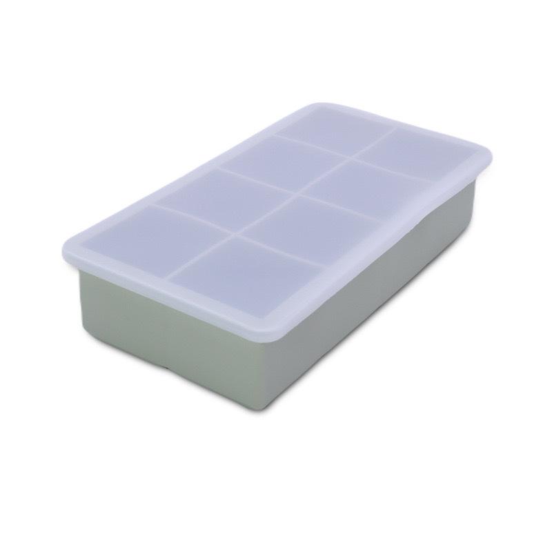 Silicone Ice Cube Tray with Lid - 8-Cube Whiskey Maker, Food-Grade for Home & Commercial Use