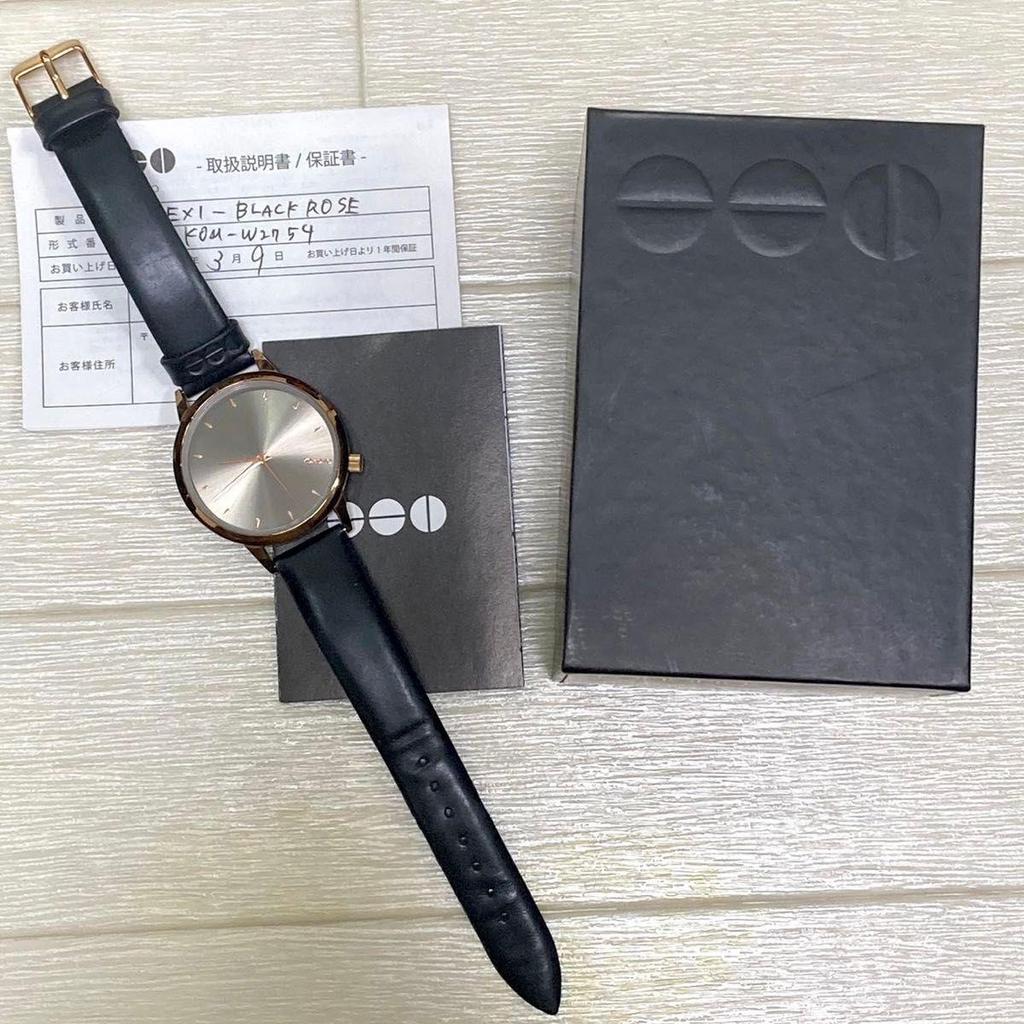 Used [KOMONO] Komono Watch Men's Unisex / [LEXI BLACK] Lexi Black Rose KOM-W2754