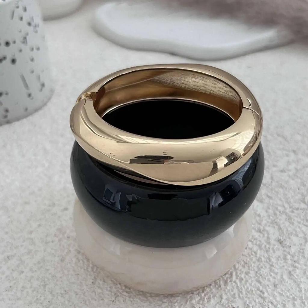 Ingemark Punk Large Chunky Resin Acrylic Bangles for Women New Trend Vintage Irregular Geometric Wide Bracelets Party Jewelry