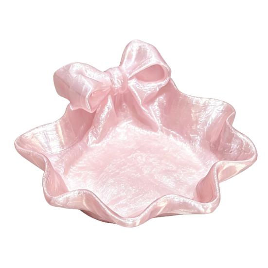 3D Printed Bow Jewelry Tray, Ring Dish, Entryway Table Trays, Decorative Trinket Dish, Jewelry Organizer Tray for Rings Necklaces Bracelets Keys