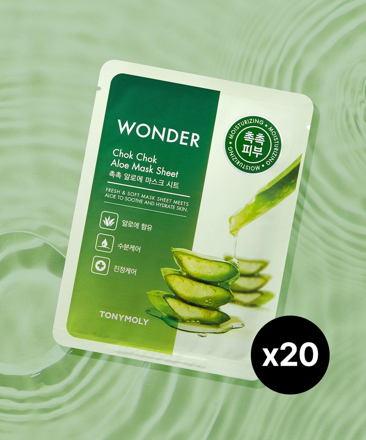 [20-pack] Wonder Moisturizing Aloe Mask Sheet