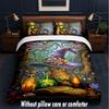 Witchcraft Theme Custom Text Or Name 3Pcs Bedding Set,1 Flat Sheet & 2 Pillowcases Personalized Home Bedding