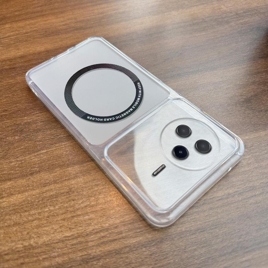 Case for Xiaomi POCO F7 Pro,F7 Ultra Wireless Charging Magnetic Ring Casing Anti-Fingerprint Matte Cover