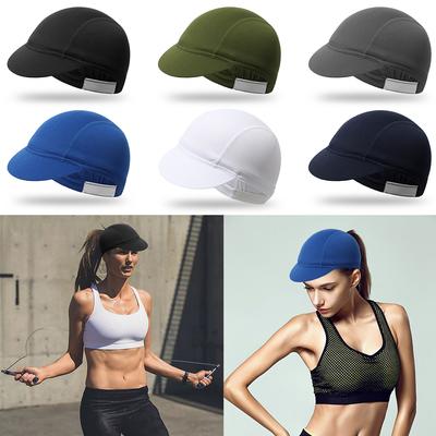 Breathable Quick-Drying Solid Color Summer Elastic Cycling Hat Bicycle Riding Cap Mesh Fabrics