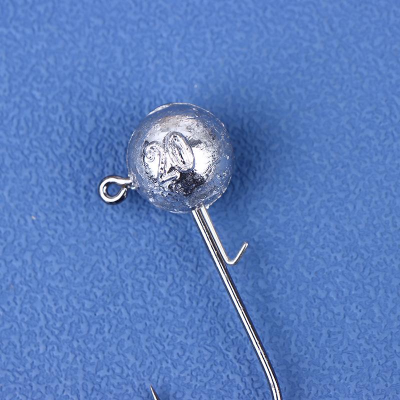 Rosewood Jig Heads Fishing Hook Long Shank Wide Gap 5G 7G 10G 14G Unpainted Ball Sharp Jighead For Trout Bass Fishing Tackle