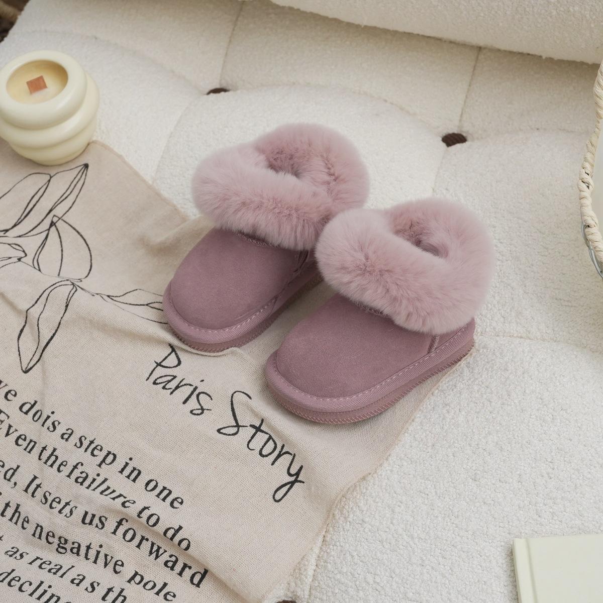 

Кожаные зимние ботинки для мальчиков и девочек, зимние ботинки, утолщенные функциональные ботинки 18