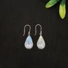 Solid 925 Sterling Silver Rainbow Moonstone Teardrop Earring Women Earrings Gift For Her