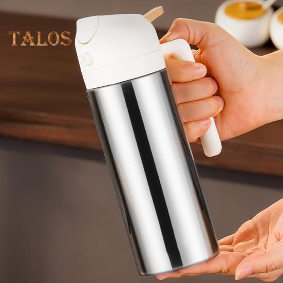 2-In-1 Stainless Steel Olive Oil Dispenser And Sprayer 360ml/430ml/500ml Food-grade Oil Mister Spray Bottle for Kitchen Cooking Air Fryer Frying BBQ