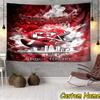 Benutzerdefinierter Name Kansas City Chiefs Helm Wandteppich Raumdekoration Wandbehang für Wohnzimmer Schlafzimmer, Studentenwohnheim, Geburtstags- und Weihnachtsgeschenke