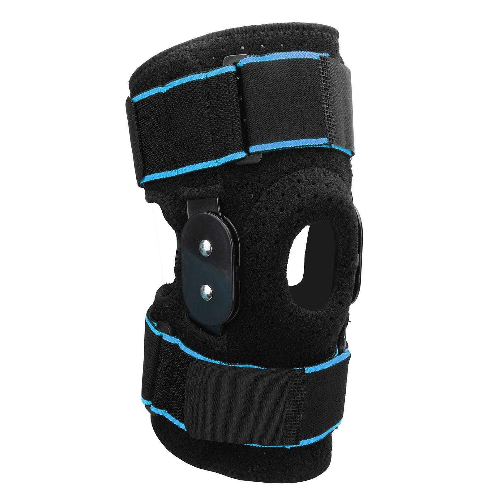 

Protective Knee Pad Foldable Aluminum Plate Shock Absorbing Anti Slip Strap Breathable Knee Brace for Running Blue синий