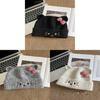 Cat Cartoon Knitted Hat With Embroidered Butterfly Bow For Winter Warmth And Windproof Comfort
