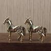 1PC Horse Figure Home Decor Ornament, Zodiac Sign, Horse Brass Statue Ornament Get Rich Immediately, Handicraft, Brass Ornament