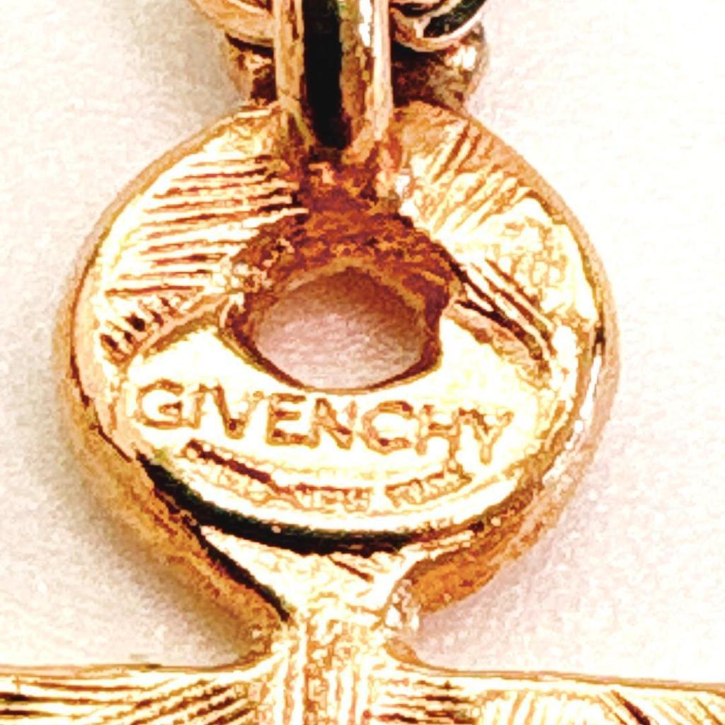 Used Givenchy G Logo Gold Necklace Vintage