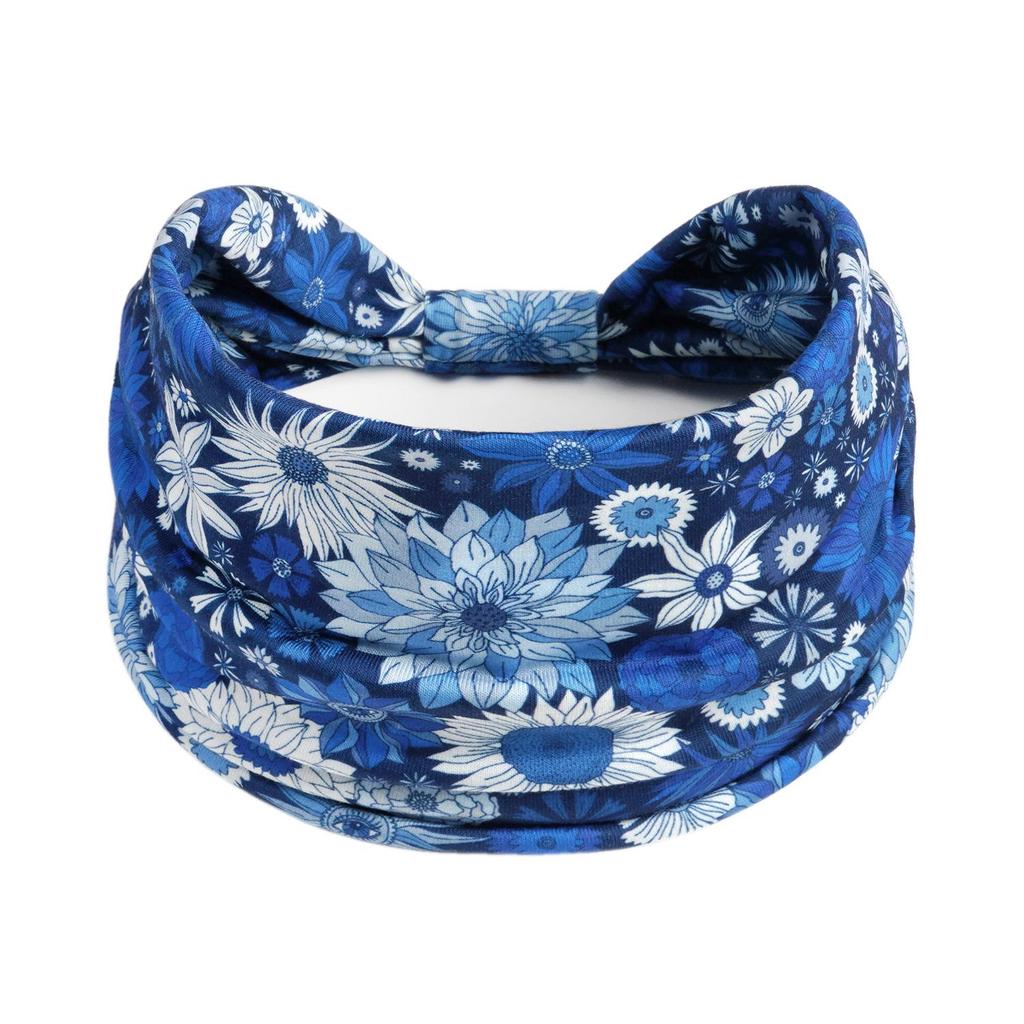 Bohemian Retro Print Yoga Headband: Wide African-Inspired Headscarf for Women