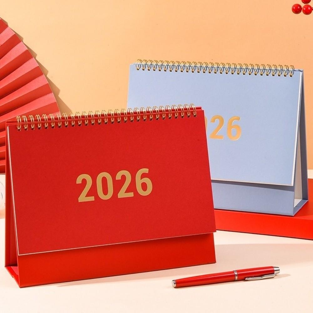 Stable Base 2026 Desktop Calendar Writable Memo Standing Flip Calendar  Time Management