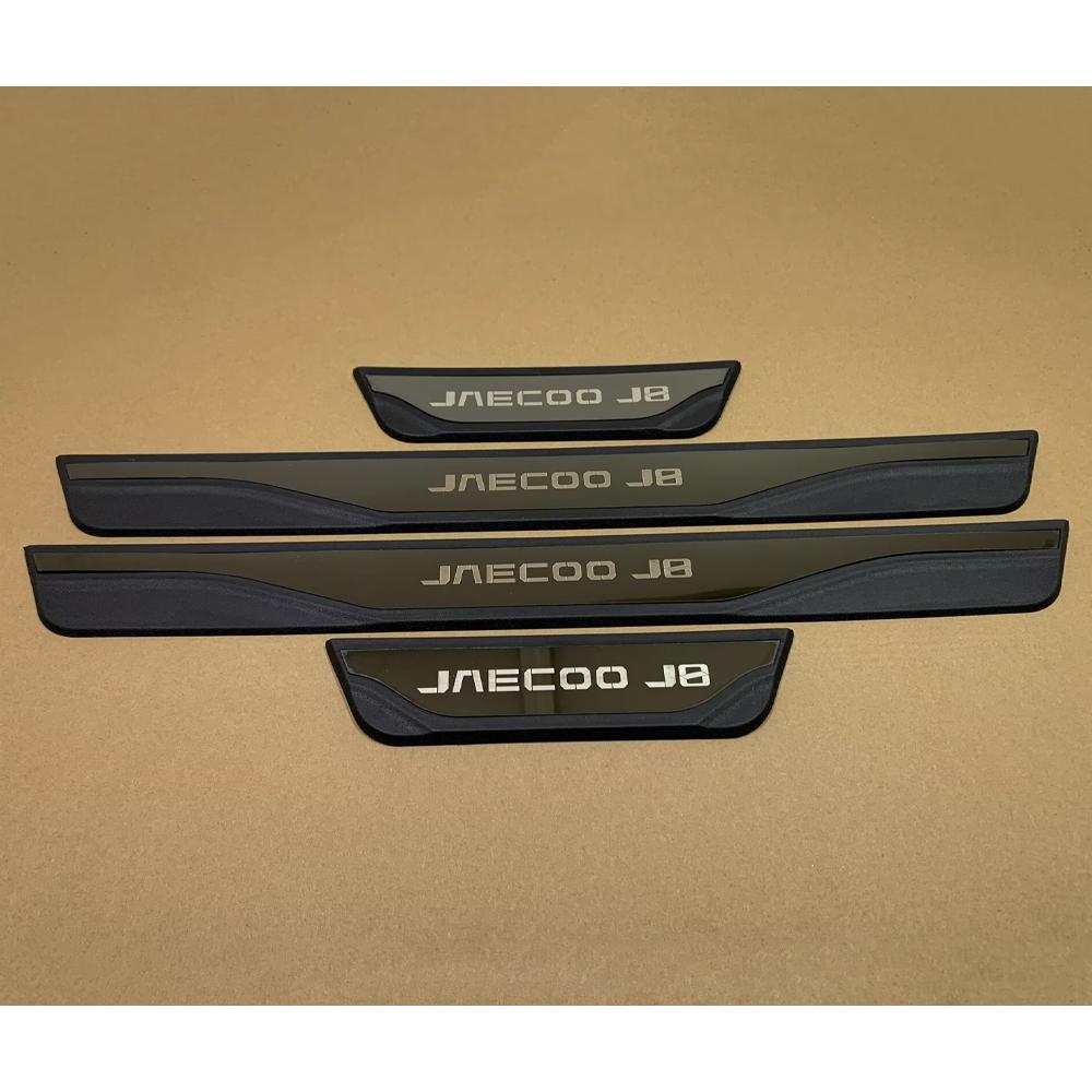 For Jaecoo J8 2024 2025 Car Door Sill Scuff Plate Trim Protection Auto Threshold Pedal Accessories Styling Stickers 4piece
