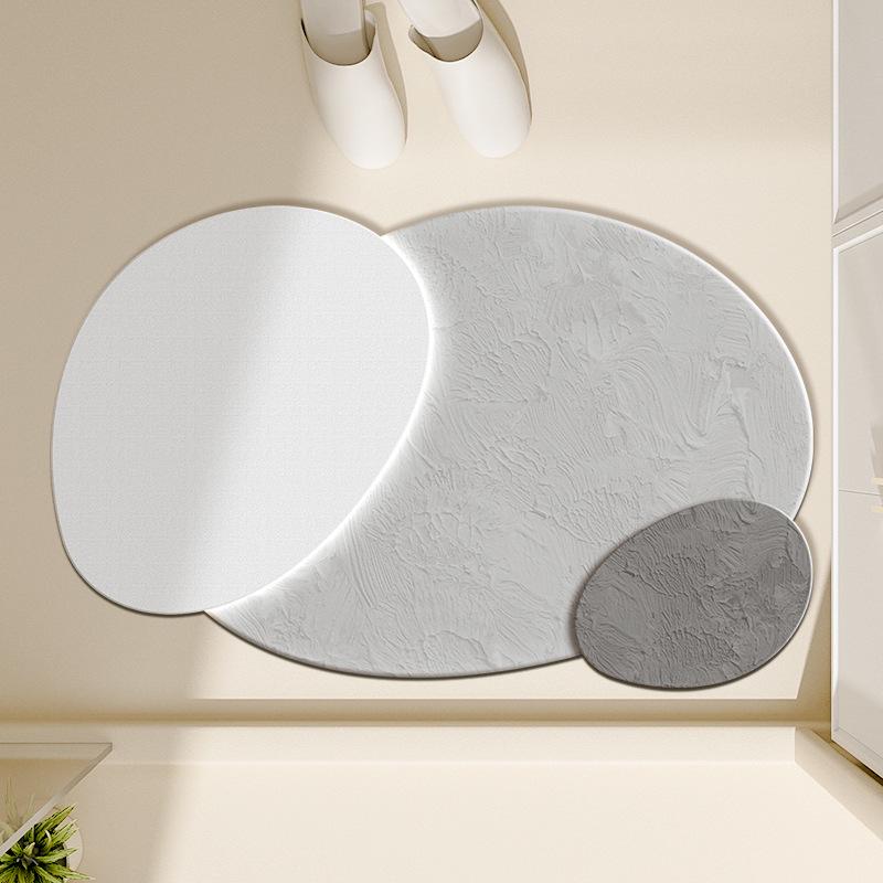 Quick-Dry Diatomaceous Earth Bathroom Mat - Water-Absorbing, Easy-Clean Foot Mat for Toilets