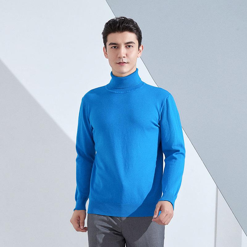 Men's High Lapel Loose Thickened Knit Sweater Casual Short Section Hedging Long-sleeved Bottoming Sweater Outer Sweater