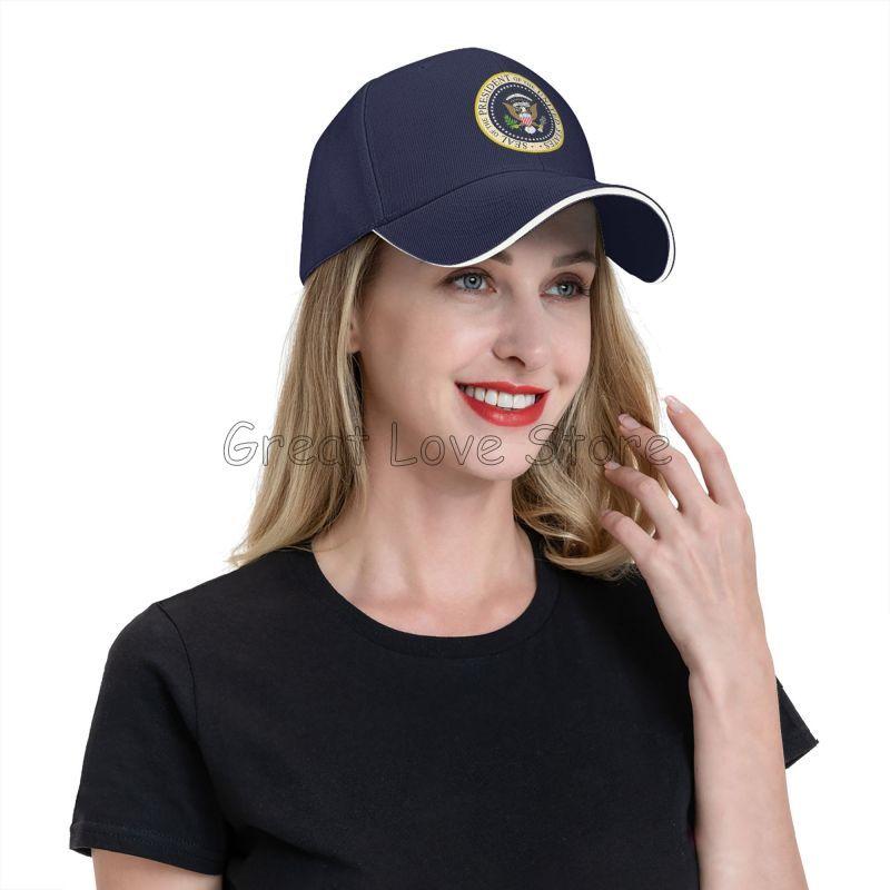 Siegel des Präsidenten der Vereinigten Staaten Baseballkappe Unisex Hip-Hop Trucker-Kappe Polyester Sonnenschutzkappen Hochwertige Kappen