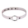 Harajuku Punk Weiches PU-Leder Runder Choker Halskette