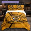 Set Biancheria da Letto Hull FC Pattern in Microfibra 3 Pezzi Copripiumino Decorativo per Camera da Letto Uso Domestico