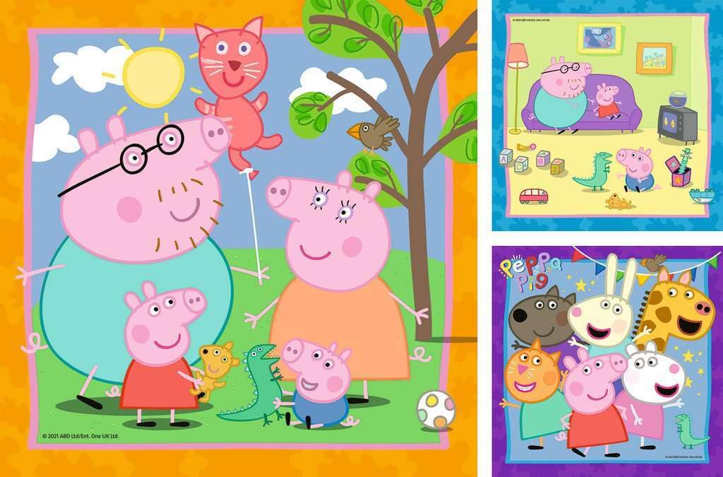 Ravensburger Kinderpuzzle 05579 - Peppas Familie Und Freunde - 3x49 Teile Peppa Pig Puzzle Für Kinder Ab 5 Jahren