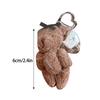 Zarter Plüsch-Schlüsselanhänger Bär Handy-Anhänger Einzigartiger Schlüsselanhänger Taschenanhänger Accessoire für Autoschlüssel Geldbörse Rucksack