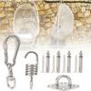 360 Degree Rotation Hammock Hook Swing Chair Hanging Stainless Steel Set for Sandbag LightHook Set