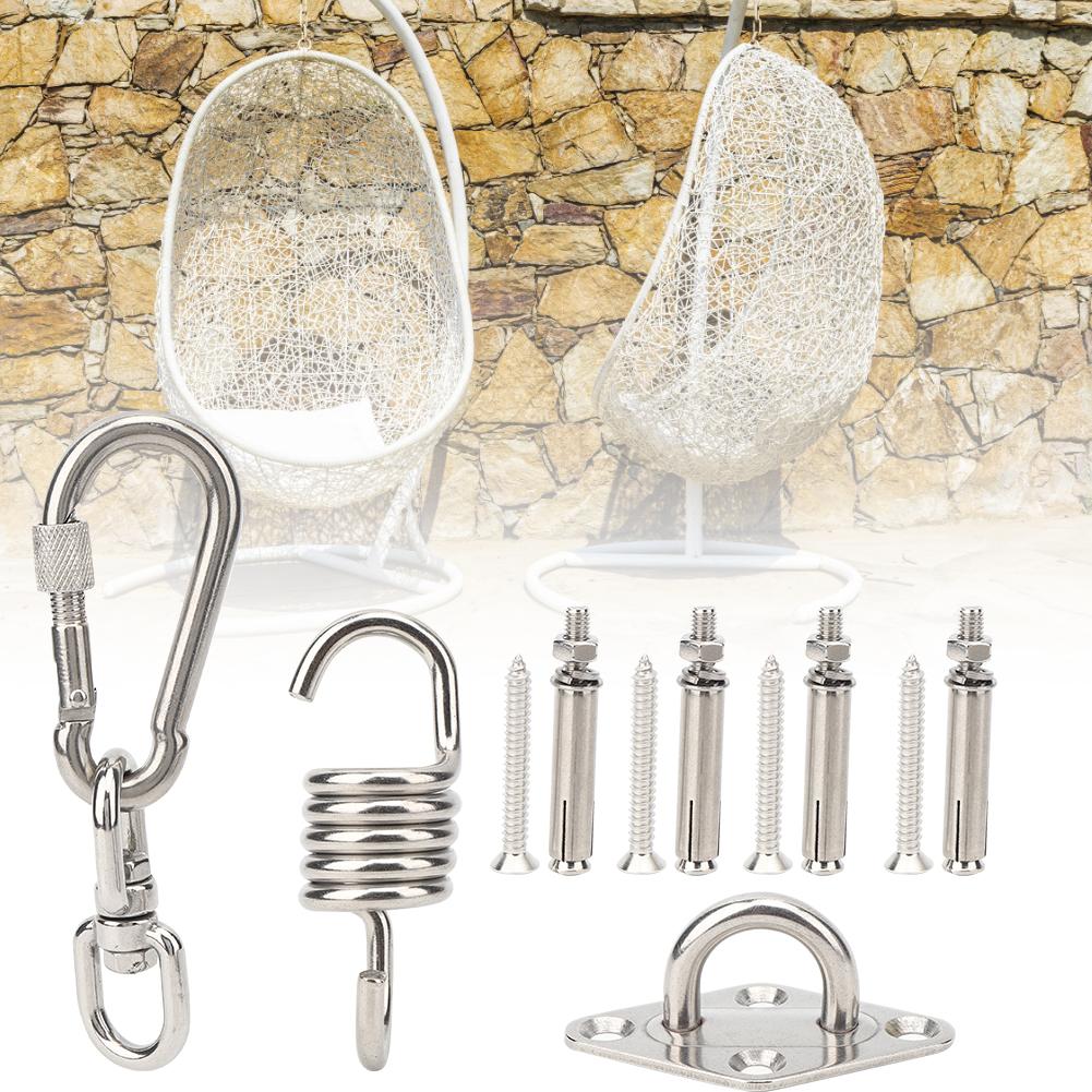 360 Degree Rotation Hammock Hook Swing Chair Hanging Stainless Steel Set for Sandbag LightHook Set