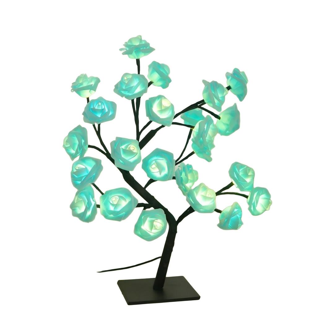 Valentine's Day Rose Tree Light Home Scene Decoration 24 Lights Background Colorful Flower Tree Light USB