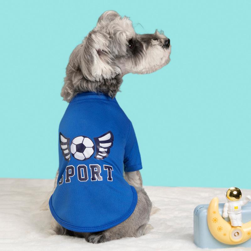 

Spring/Summer Pet Baseball Jersey T-Shirt for Small/Medium Dogs - Sun Protection Clothing Small синій