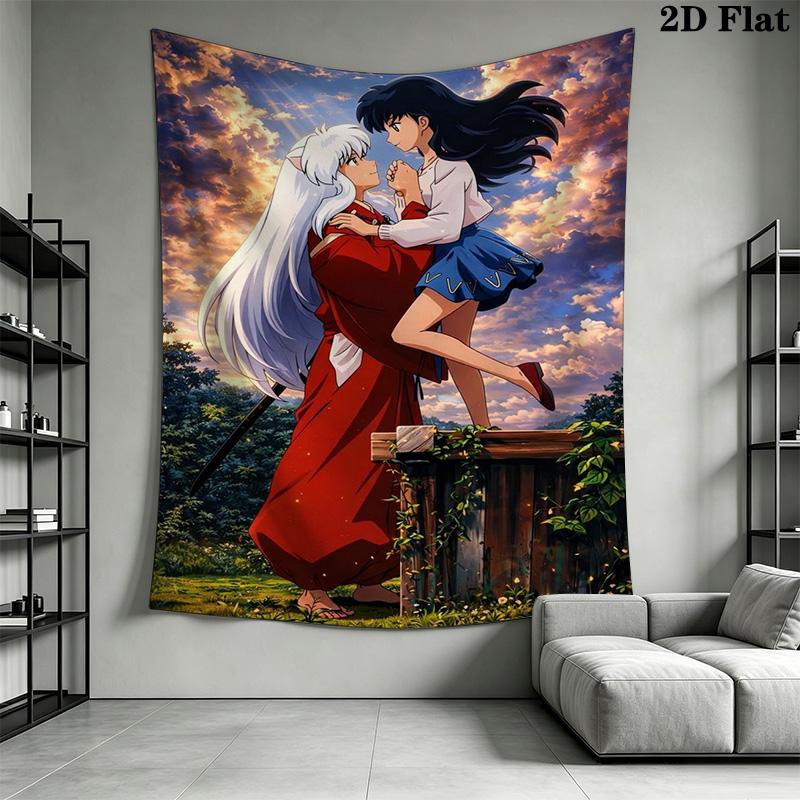 Inuyasha Complete Series Tapestry Background Cloth Fashion Print Soft Wall Covering Decoration Home Decor