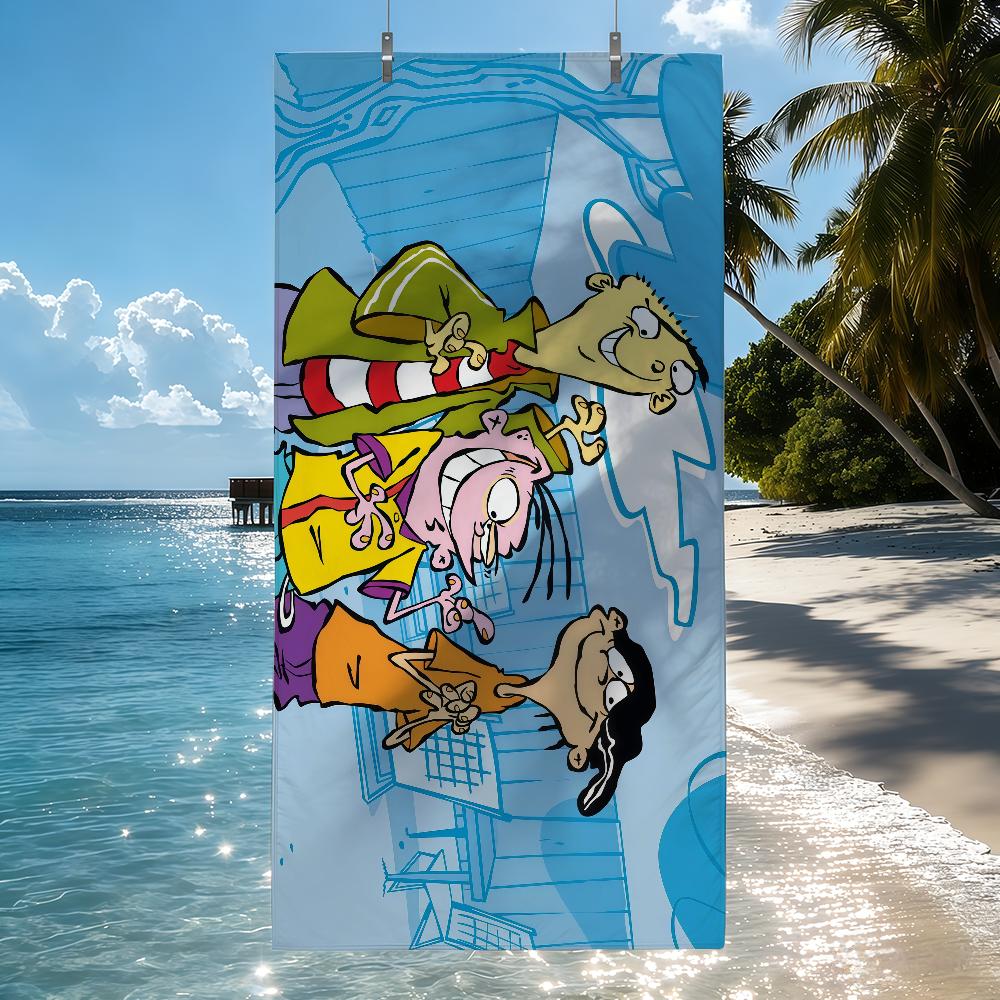 Cartoon E-Ed Edd n E-Eddy-S Towel Quick Drying Beach Towels Are Suitable For Swimming Pools Camping Yoga And The Gym