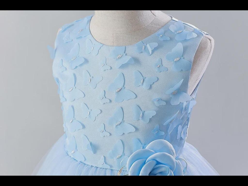 Sommerliches Prinzessinnenkleid für Mädchen für Auftritte und Laufsteg