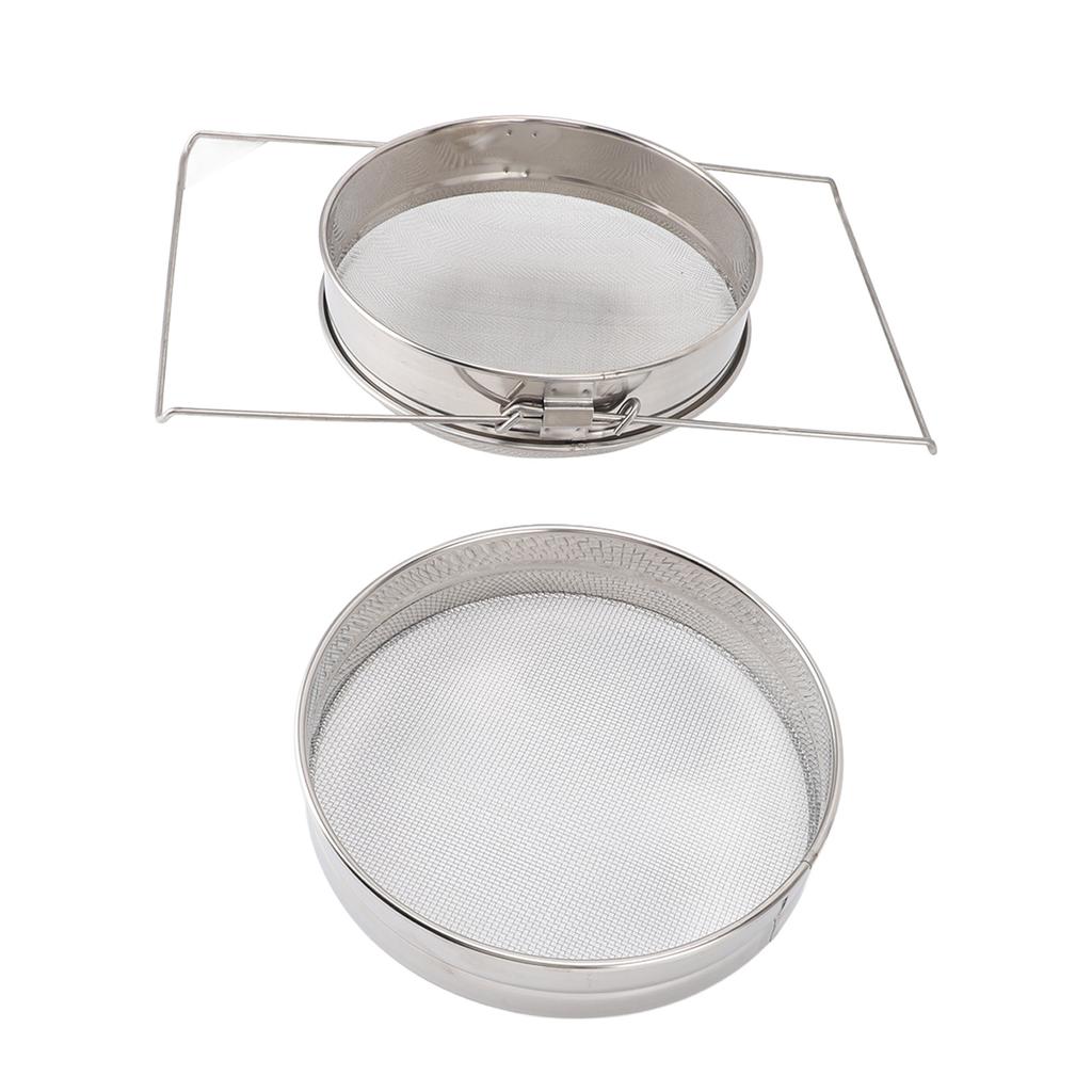 Edelstahl Honigsieb Doppelsieb Maschenfilter Imkereiausrüstung Werkzeuge Doppeltes Bienensieb