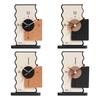 Table Clock Sturdy Housewarming Gift Creative Wood Decorative Modern Table Clock for House Shelf Living Room Office Bedside