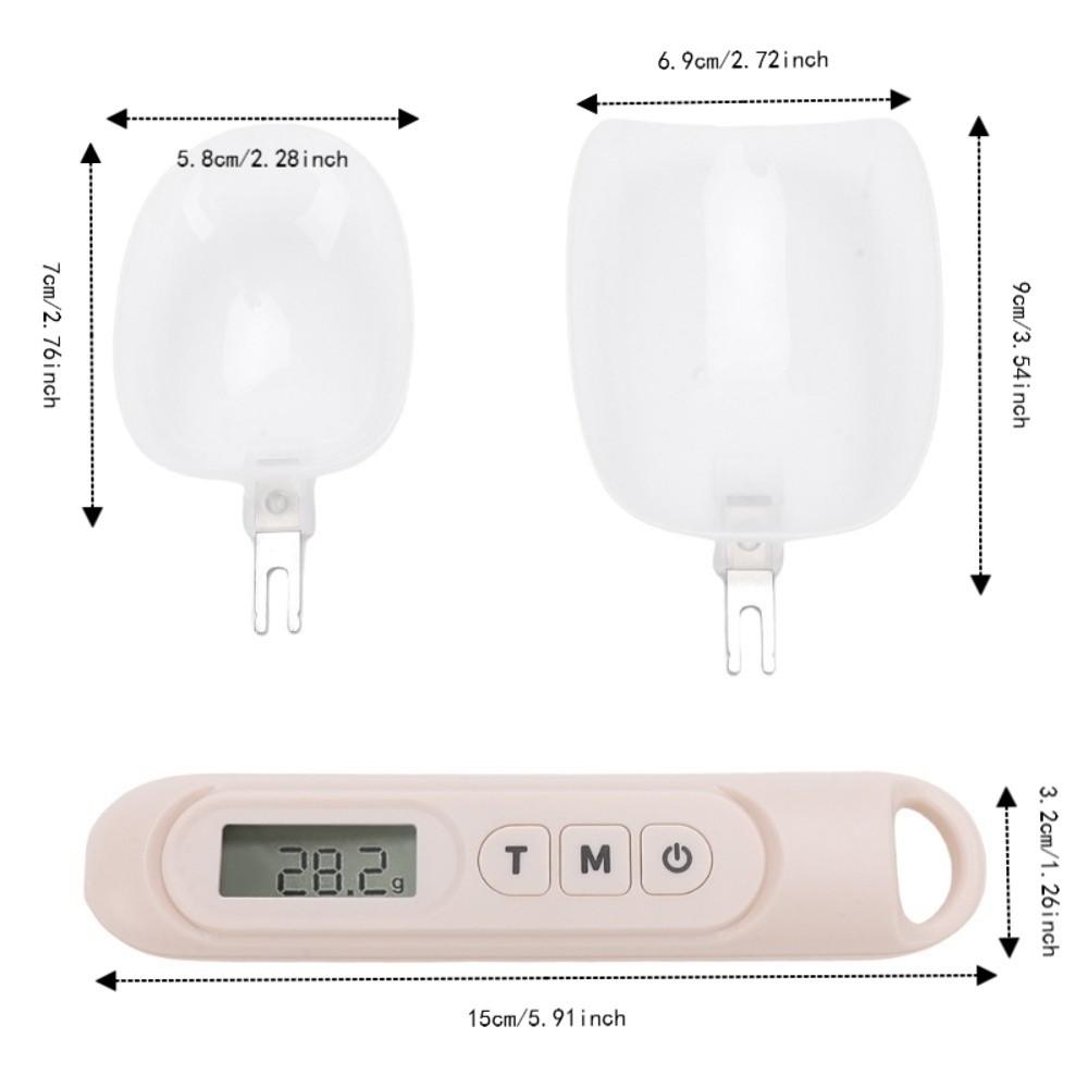 Beige Light Green Digital Measuring Spoon ABS Digital Food Weighing Spoon  Pet Food бежевый