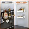 Magnetisches Gewürzregal Organizer für Kühlschrank und Backofen Schwarze Kühlschrank-Organizer und Aufbewahrung Magnetische Haken für die Küche