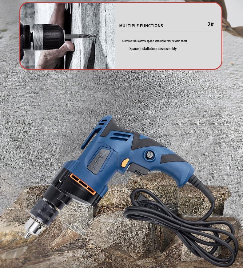 High-Power Multifunctional Electric Hand Drill and Screwdriver for Household Use
