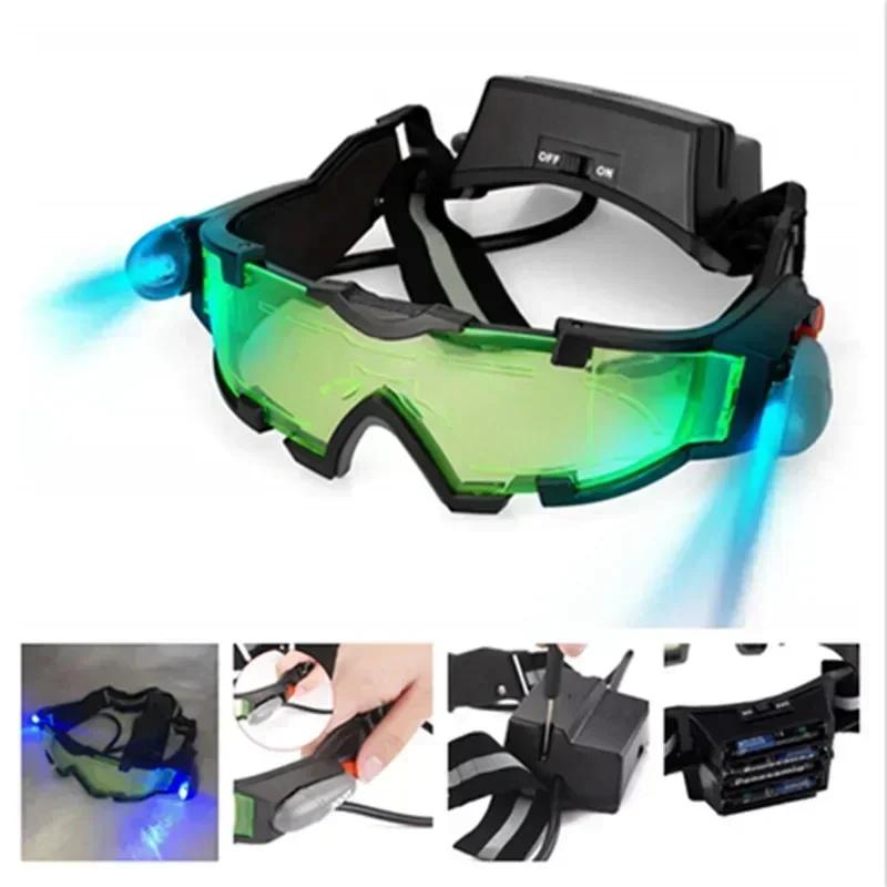 Adjustable LED Night Vision Goggles Windproof Motorcycle Motorbike Racing Glasses Eyewear With Flip-out Light Dropshipping Hot