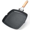 GiPP 28cm Foldable Square Grill Pan, IH & Gas Compatible, Non-stick Marble Coating (Harmless To the Body), Easy To Clean, PFOA & PFOS Free, One-Year W