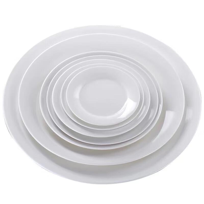 Pure White Ceramic Dinner Plates