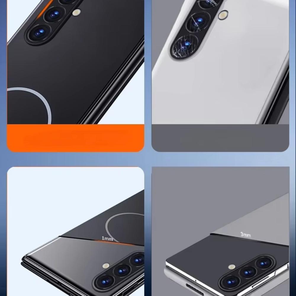 For Magsafe Ultra Thin Phone Case for Samsung Galaxy Z Fold7 Fold6 Fold5 Fold4 Frosted Hard PC Wireless Charging Back Cover