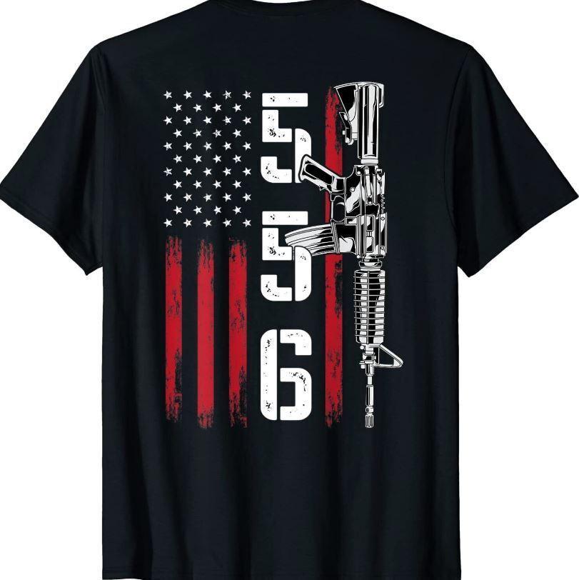 Ar 15 American Flag Ar15 Rifle Sling Gift Gun Owner Back T-Shirt Size S-5XL Unisex T-Shirt XXXXL