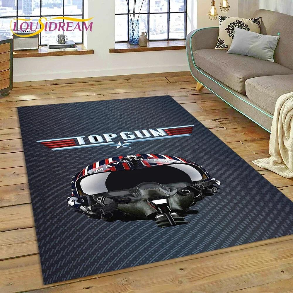 Top Gun Sign Tom Cruise Fighter Carpet Rug for Bedroom Living Room Home Sofa Decoration,Children Game Large Decor Floor Mat Gift
