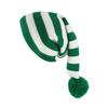 Adult Stripe Long Christmas Hat Soft Red White Green Pom Pom Knitted Hats For Women Men Elastic Warm Beanie New Year Party Gift