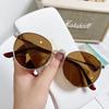 Trendy Ocean Film-Inspired Women's Fashion Sunglasses - Metal Oval Frame