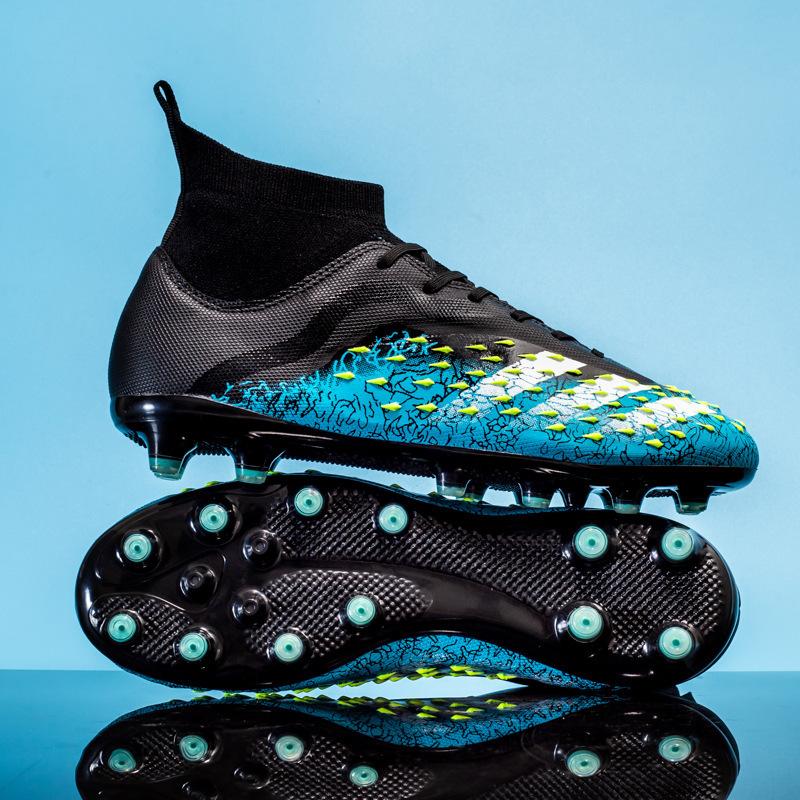 X23-2 High Top Soccer Cleats Men Women Kids Ag Long Studs Tf Broken Studs Artificial Grass Training Shoes Plus Size