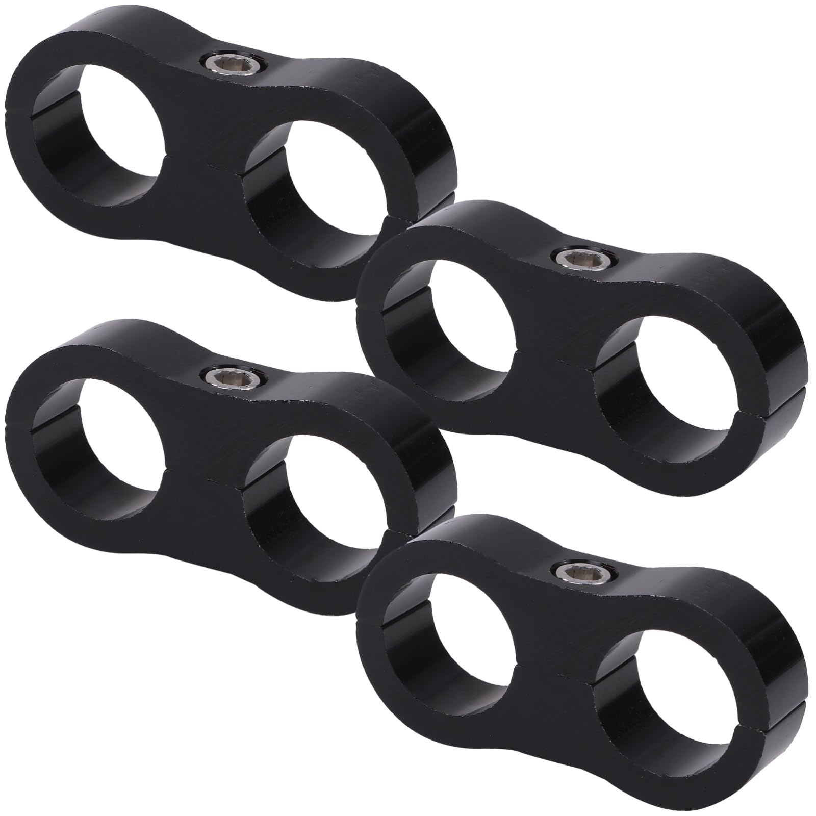 

Rubonarie Aluminum Hose Separator Clamp AN10, Set of 4, for Car Wiring Fixtures (Black)